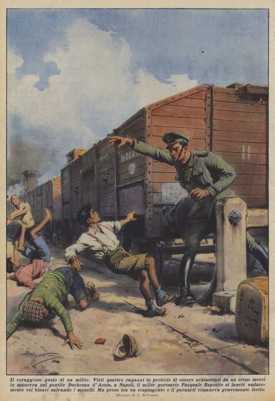 O gesto corajoso de um soldado de Achille Beltrame