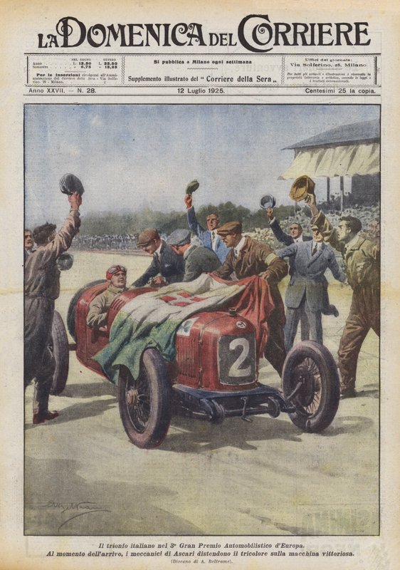 O triunfo italiano no 3º Grande Prémio Automóvel da Europa de Achille Beltrame