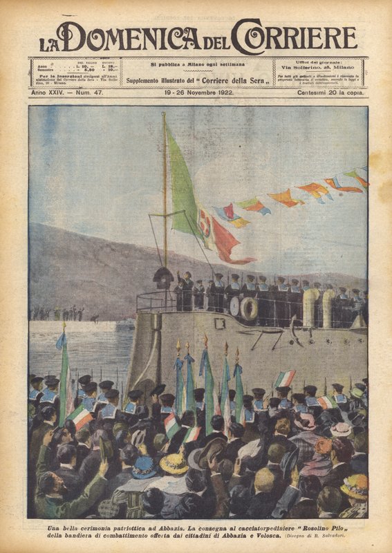 Uma bela cerimónia patriótica em Opatija de Achille Beltrame