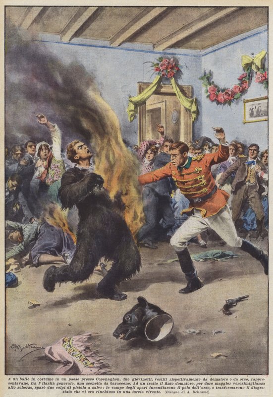 Em uma dança de fantasia em um país perto de Copenhague de Achille Beltrame