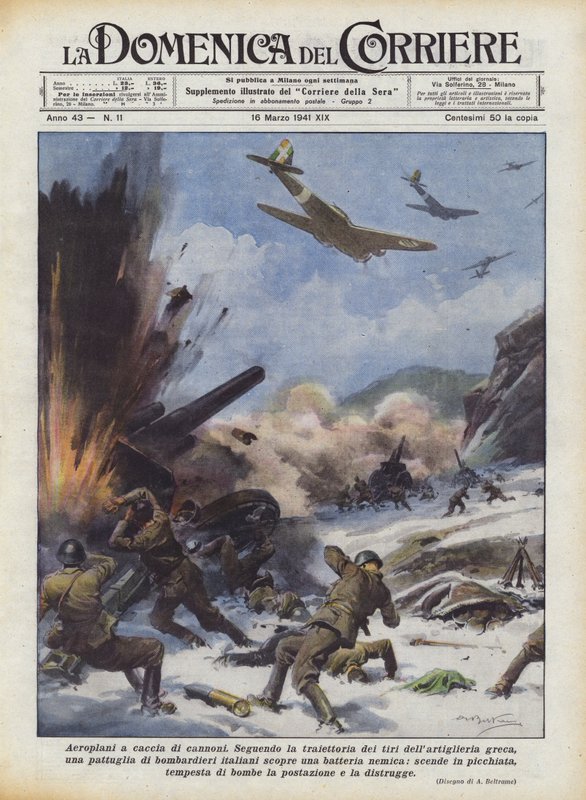 Aviões à caça de canhões de Achille Beltrame
