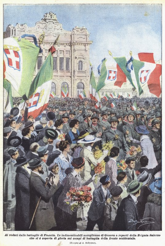 Para os veteranos das batalhas da França de Achille Beltrame