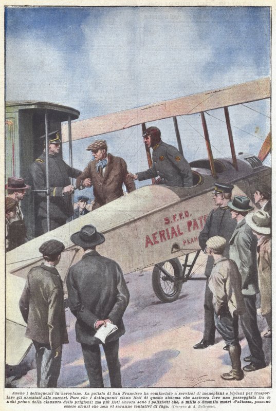 Até mesmo os delinqüentes em um avião de Achille Beltrame