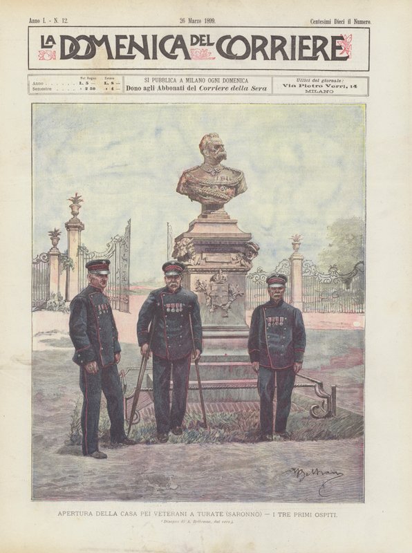 Abertura da Casa Pei Veterani em Turate (Saronno), os três primeiros convidados de Achille Beltrame