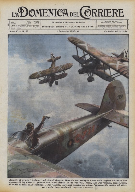 Ouvindo legionários da aviação no céu da Espanha de Achille Beltrame