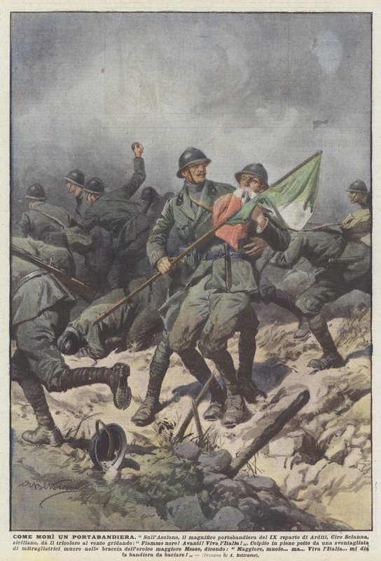 Como Mori é um portador da bandeira de Achille Beltrame