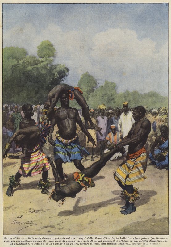 Danças africanas de Achille Beltrame