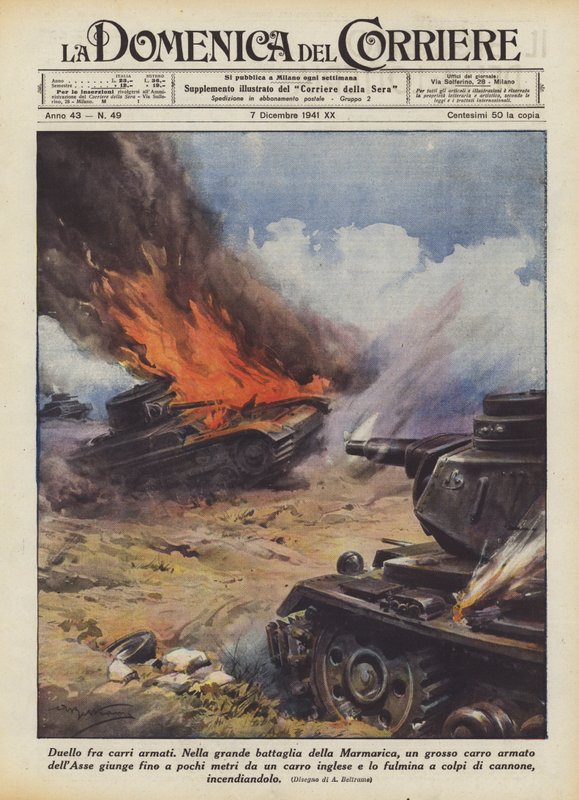 Duelo entre tanques de Achille Beltrame