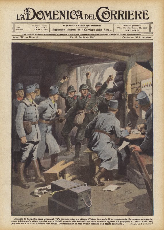 Durante a batalha no Altipiani de Achille Beltrame