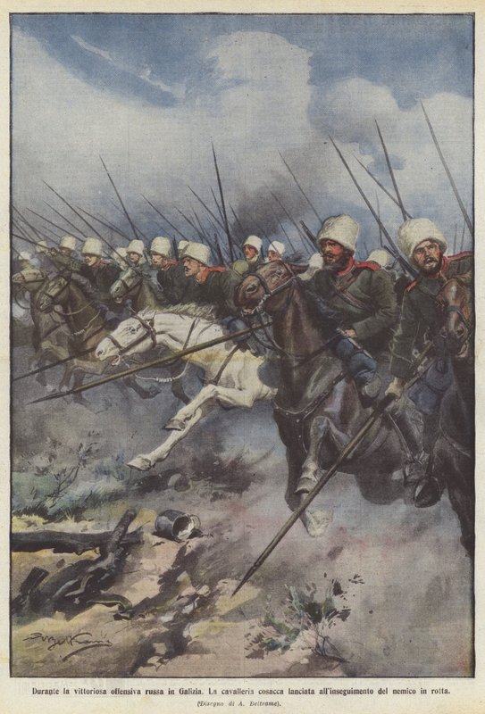 Durante a vitoriosa ofensiva russa na Galiza de Achille Beltrame