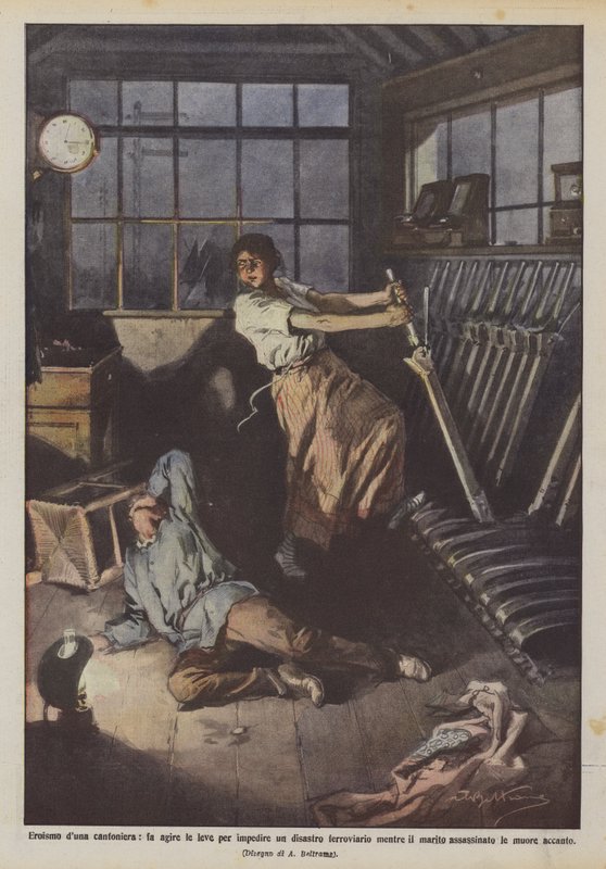 Heroísmo duna-roadman, as alavancas agem para evitar um desastre ferroviário enquanto o marido de Achille Beltrame