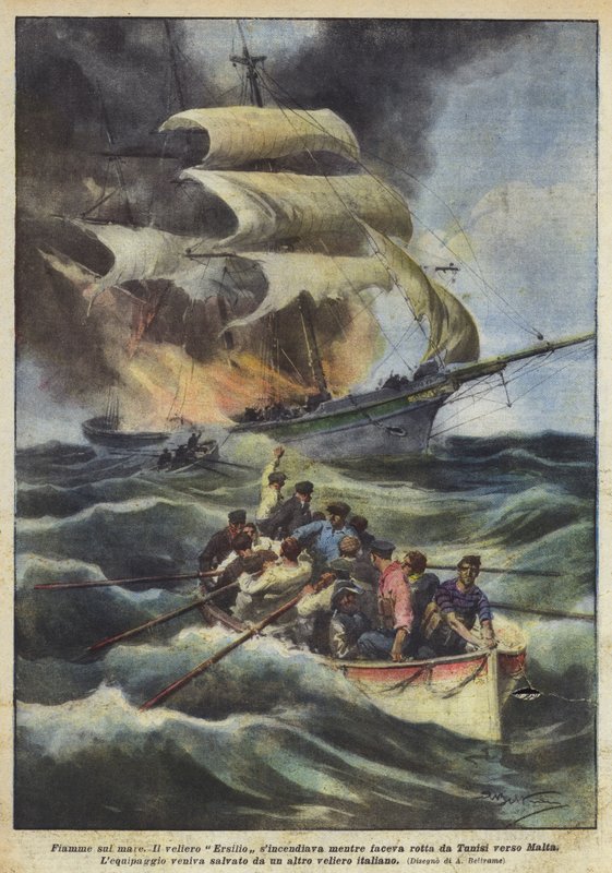 Chamas no mar de Achille Beltrame