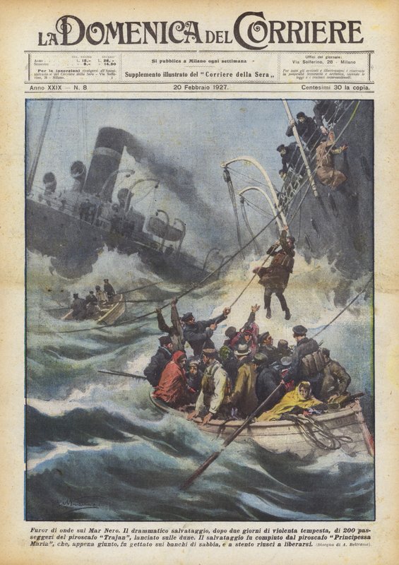 Furor de ondas no mar Negro de Achille Beltrame