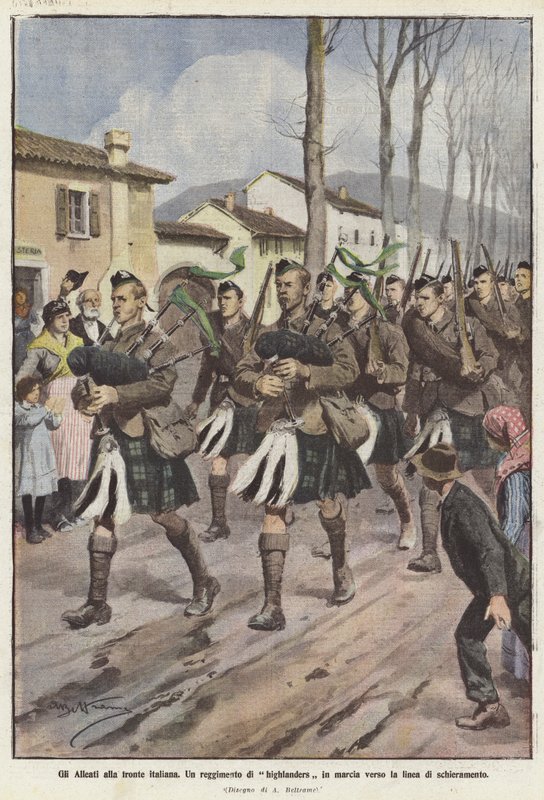 Os aliados na frente italiana de Achille Beltrame