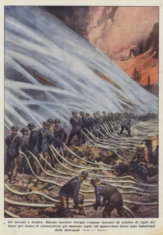 Os fogos em Londres de Achille Beltrame