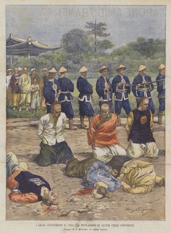 Os eventos sérios na China O tiroteio de alguns chineses convertidos de Achille Beltrame