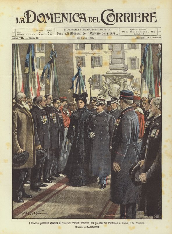 I Sovrani foi para os veteranos italianos no Panteão de Roma, no dia 14 de Achille Beltrame