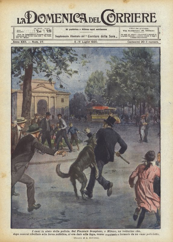 Cães ajudando a polícia de Achille Beltrame