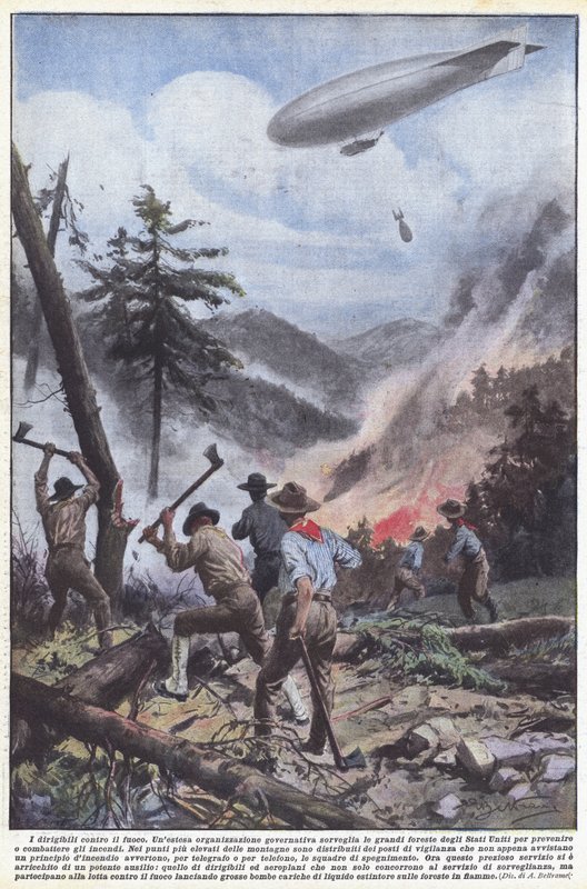 Dirigíveis contra fogo de Achille Beltrame