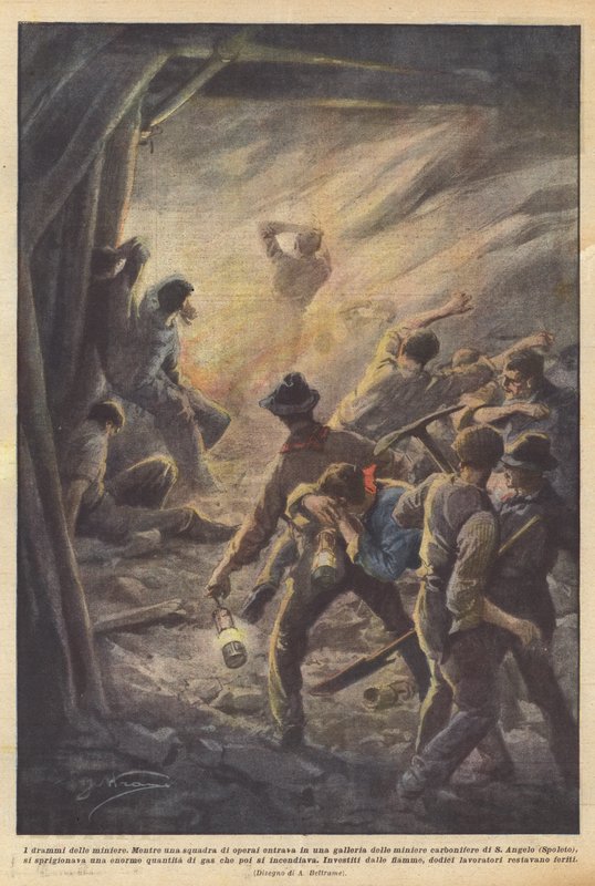 Os dramas das minas de Achille Beltrame