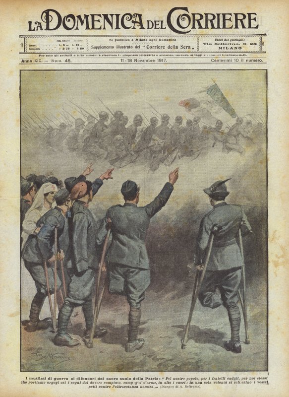 Os mutilados de guerra aos defensores do solo sagrado da pátria de Achille Beltrame