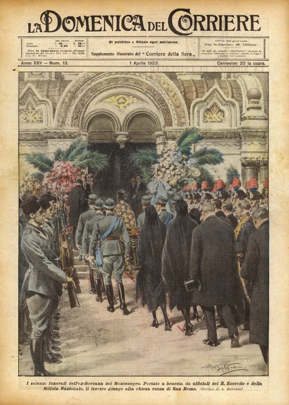 O solene funeral do soberano soberano do Montenegro de Achille Beltrame