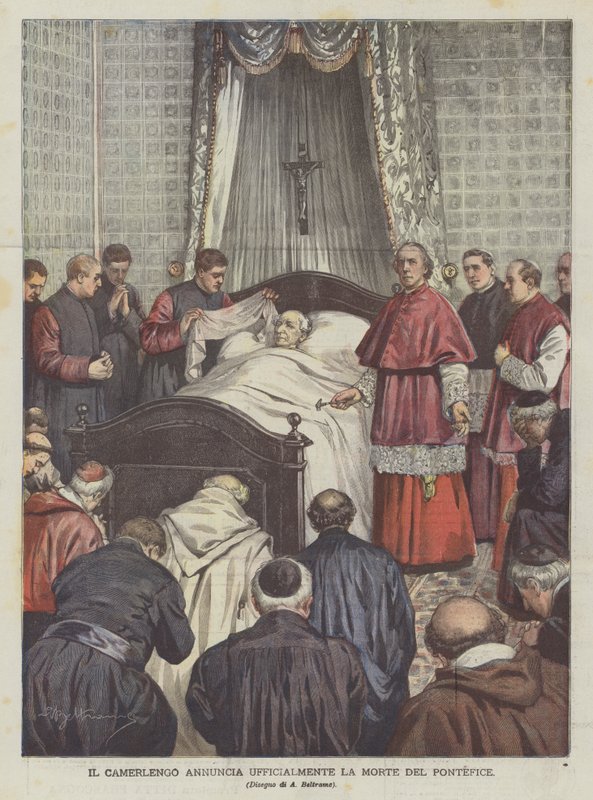 O Camerlengo anuncia oficialmente a morte do pontífice de Achille Beltrame