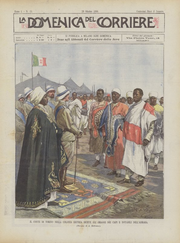 O Conde De Turim Na Colônia Eritreia Recebe A Homenagem Das Cabeças E Notáveis Do Asmara de Achille Beltrame