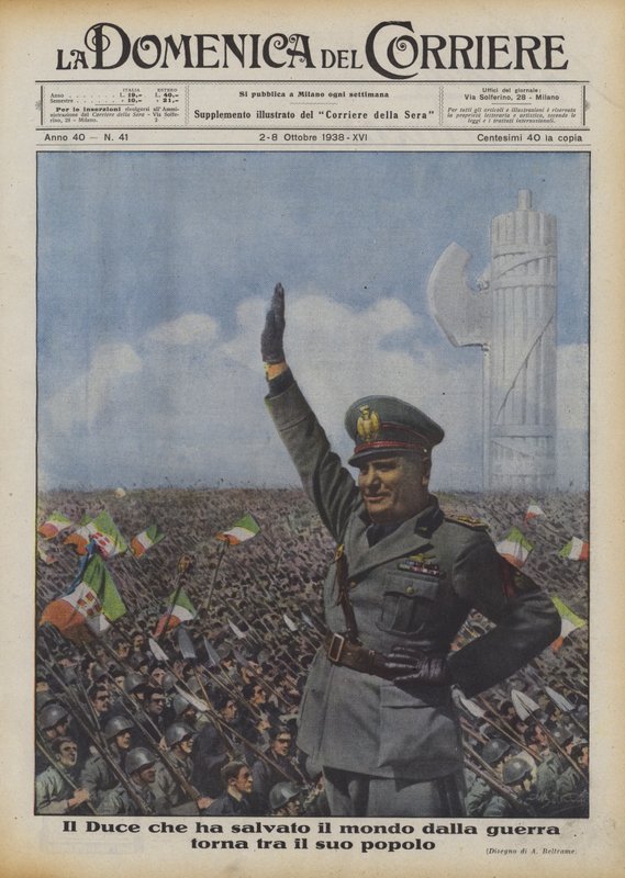 O Duce que salvou o mundo da guerra retorna entre seu povo de Achille Beltrame