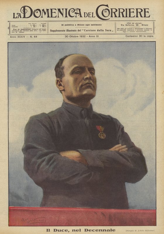 Il Duce, no Decenal de Achille Beltrame