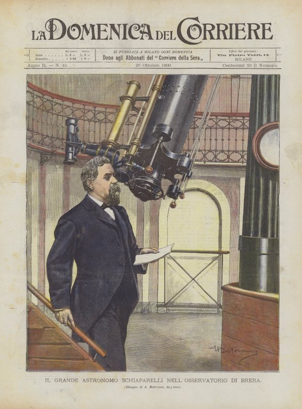 O Grande Astrônomo Schiaparelli no Observatório de Brera de Achille Beltrame