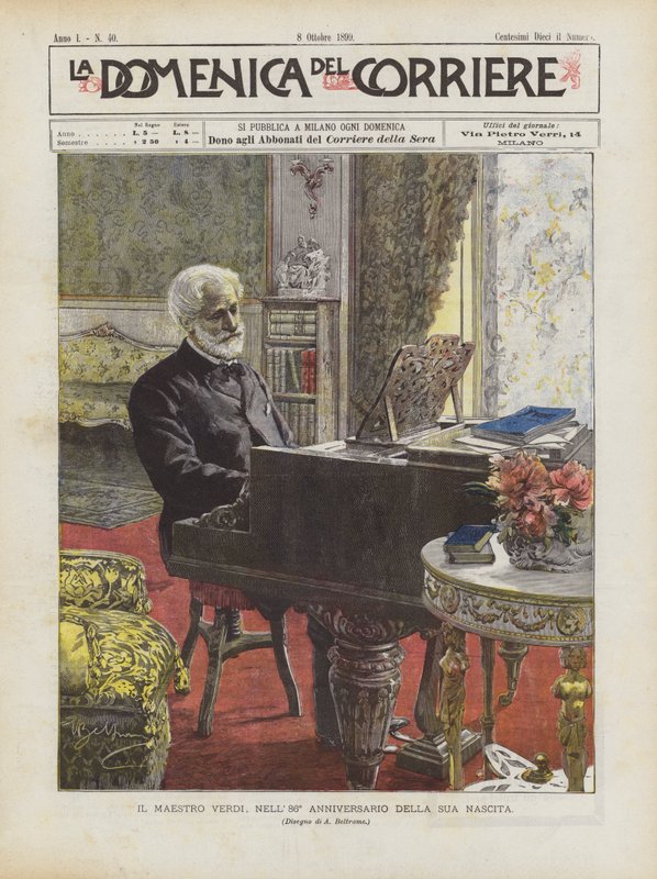 O Maestro Verdi, no 86º aniversário do seu nascimento de Achille Beltrame
