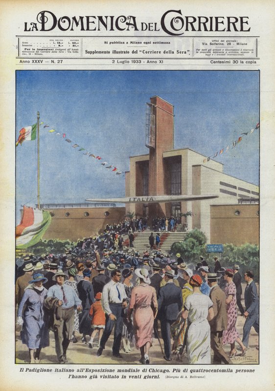 O Pavilhão Italiano na Exposição Mundial de Chicago de Achille Beltrame