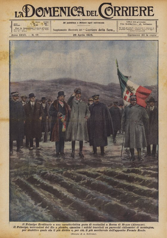 O Príncipe Hereditário para um concurso camponês característico em Rocca di Mezzo (Abruzzo) de Achille Beltrame