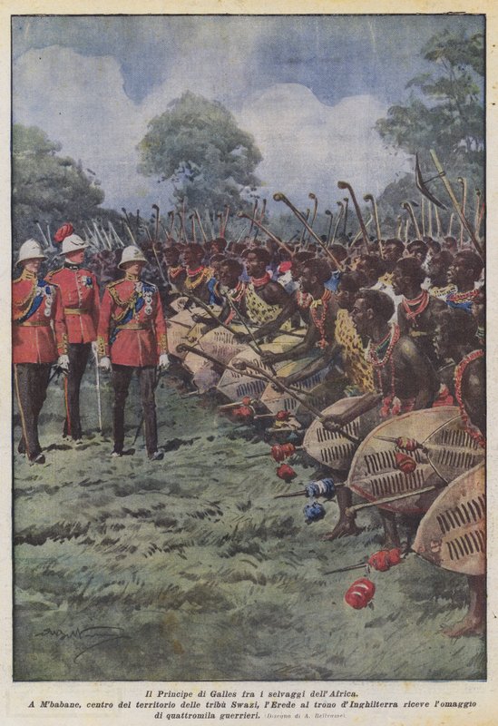 O Príncipe de Gales entre os selvagens da África de Achille Beltrame