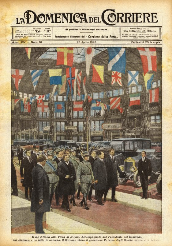 O rei da Itália na feira de Milão de Achille Beltrame
