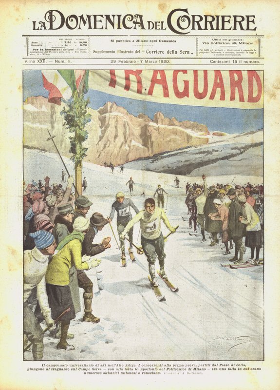 O campeonato de esqui universitário no sul do Tirol de Achille Beltrame