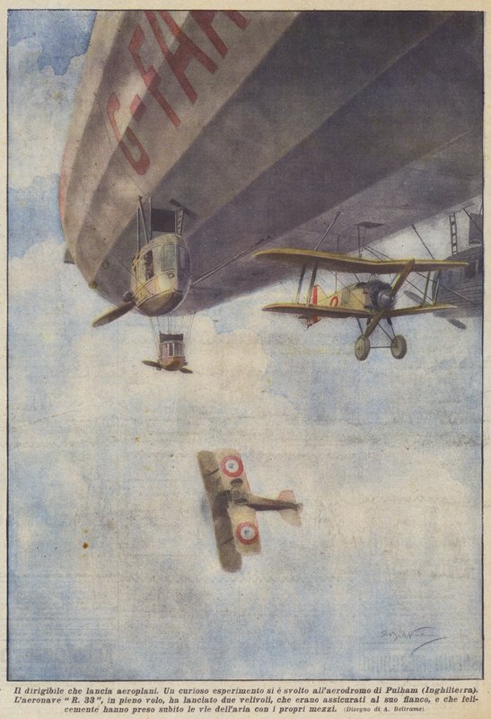 O dirigível que lança aviões de Achille Beltrame