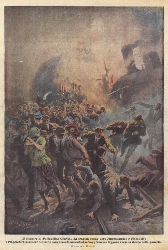 O desastre de Batignolles (Paris) de Achille Beltrame