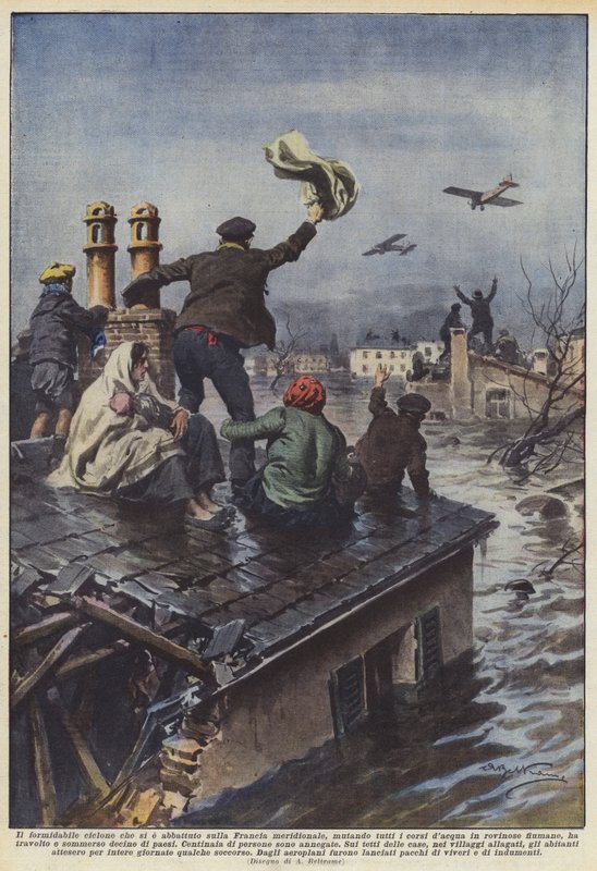 O ciclone formidável que atingiu o sul da França, mudando todos os canais de Achille Beltrame