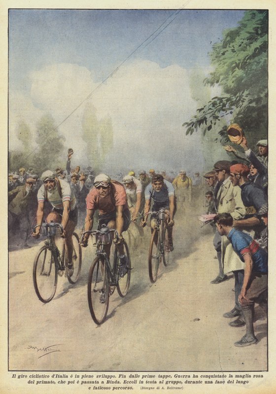 O passeio de bicicleta da Itália está em pleno desenvolvimento de Achille Beltrame