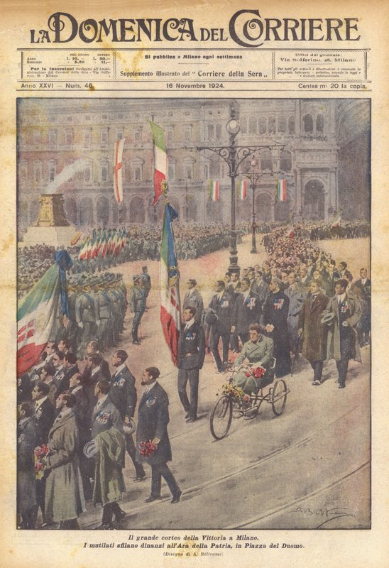 A grande procissão da vitória em Milão de Achille Beltrame