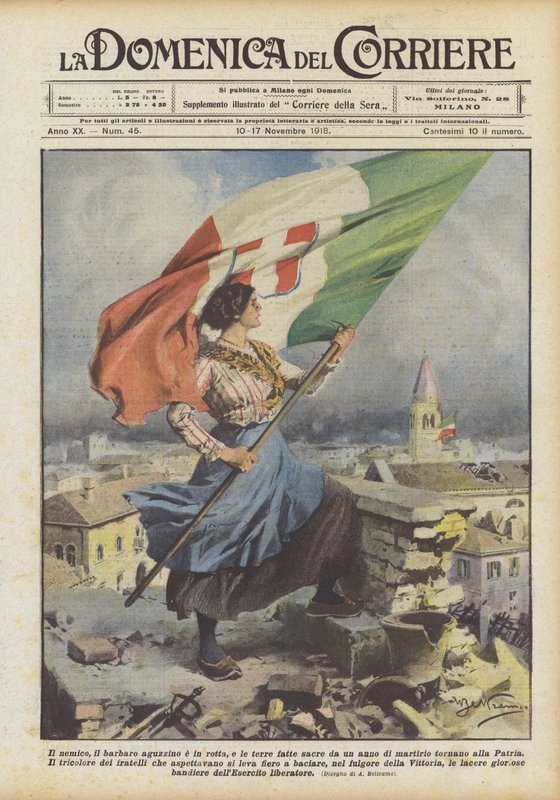 O inimigo, o atormentador bárbaro e a caminho, e as terras tornadas sagradas por um ano de martírio voltam à pátria de Achille Beltrame