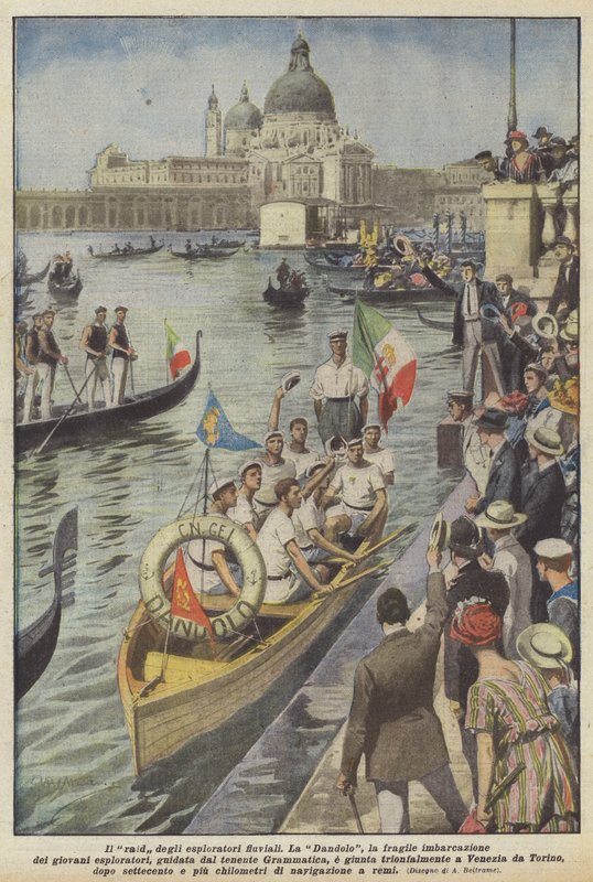 O ataque dos exploradores do rio de Achille Beltrame