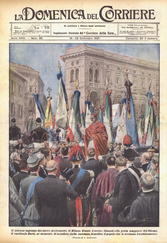 A entrada solene do novo arcebispo de Milão de Achille Beltrame