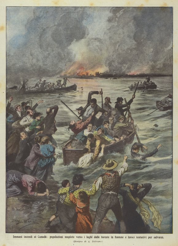 Enormes incêndios no Canadá, populações dirigidas para os lagos pela queima e florestas ferozes de Achille Beltrame
