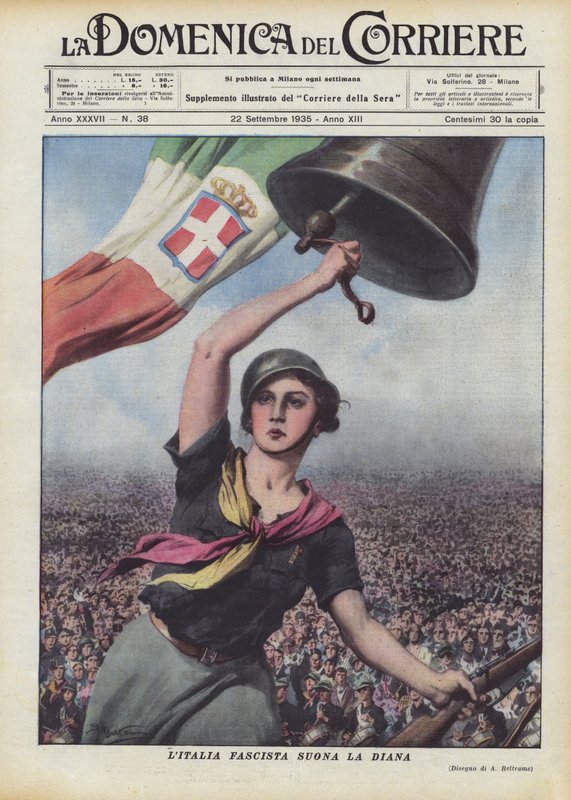 Liliana Fascista Suona La Diana de Achille Beltrame