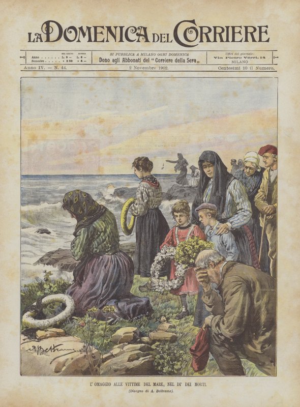 Um tributo às vítimas do mar, no Di Dei Dead de Achille Beltrame