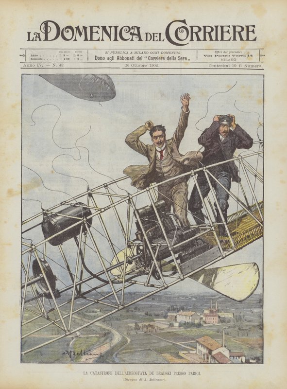 O Catastrofe DellAereostata De Bradski Presso Paris de Achille Beltrame