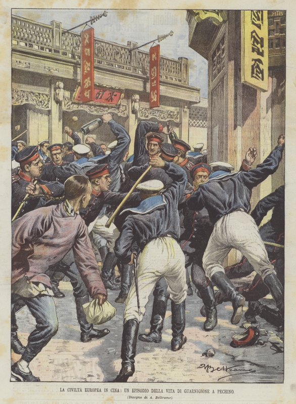 A civilização européia na China, um episódio da vida na guarnição em Pequim de Achille Beltrame
